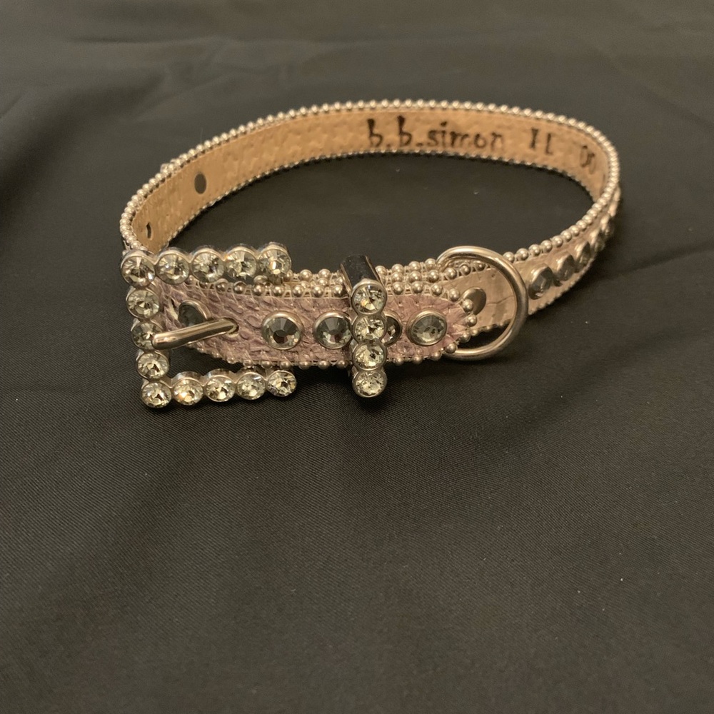 NWOT..DOG COLLAR.. bbSimon studded champagne color